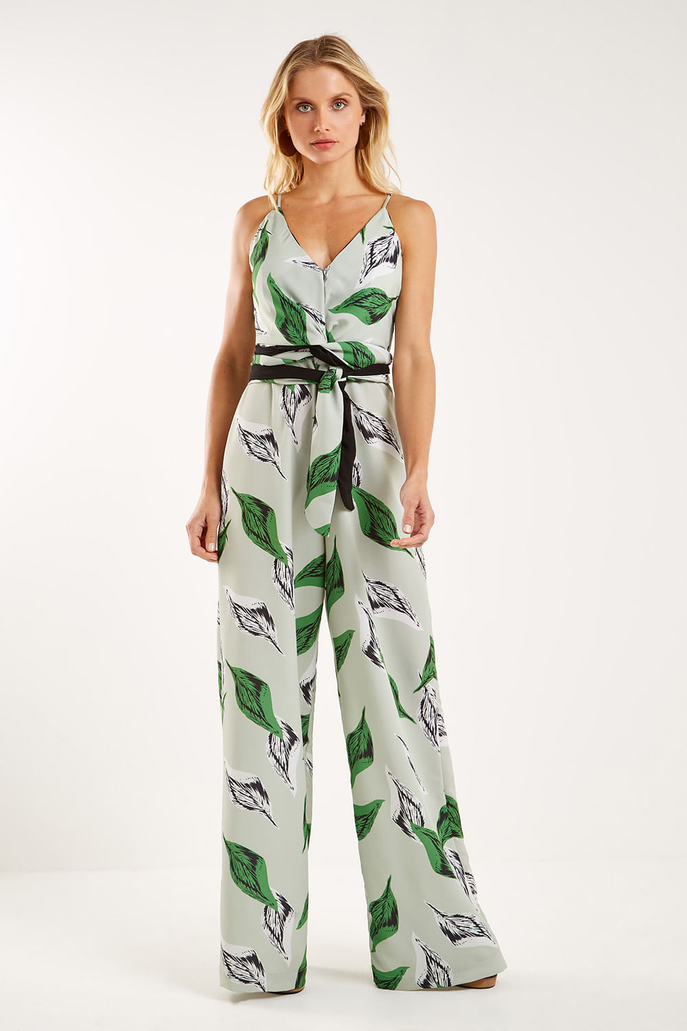 macacão longo estampado