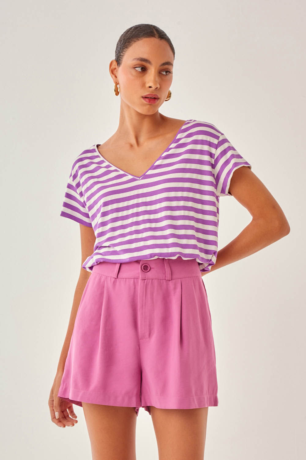 Short Alfaiataria Basic - Rosa Desejo