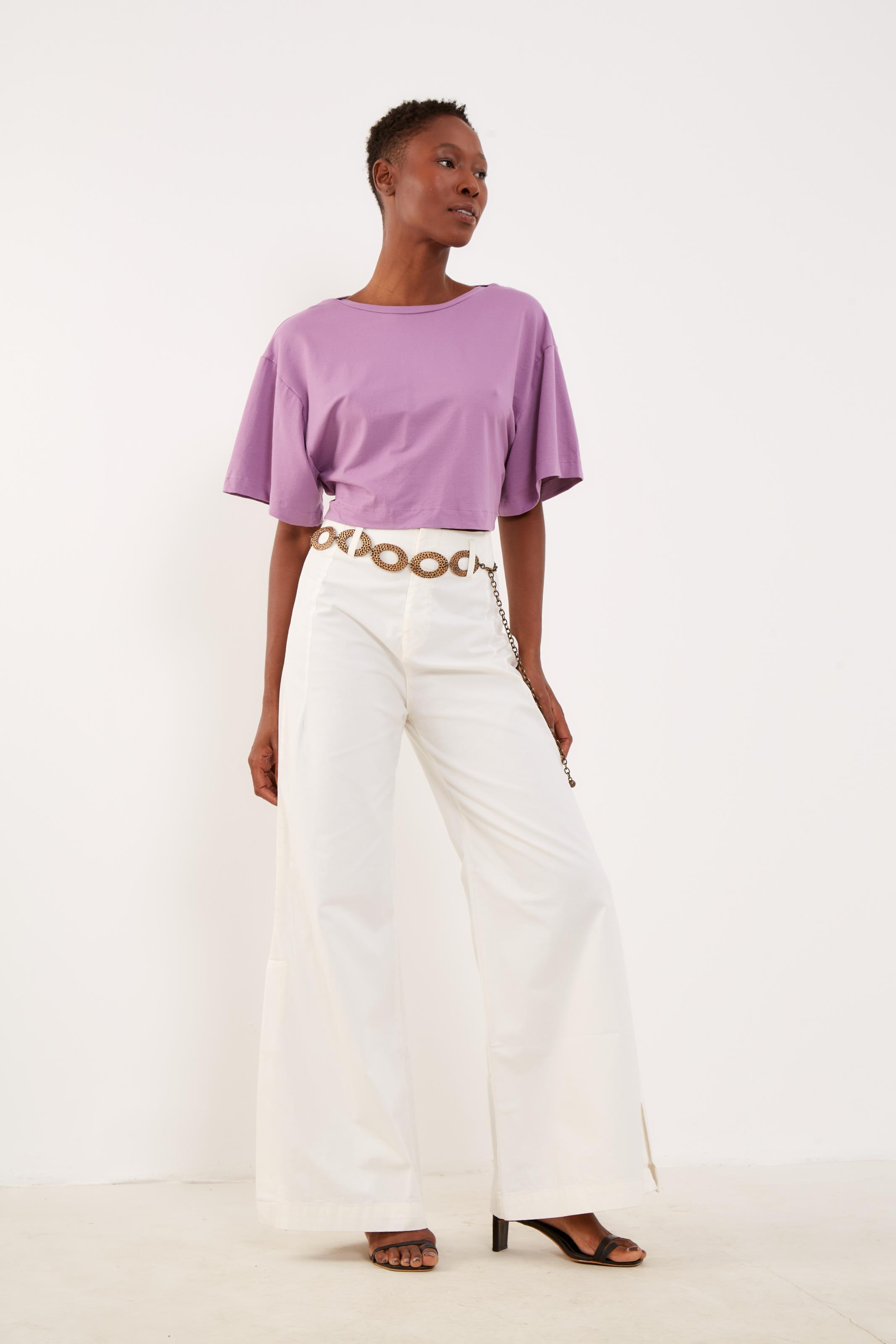 Cropped Malha Franzido - Quartz
