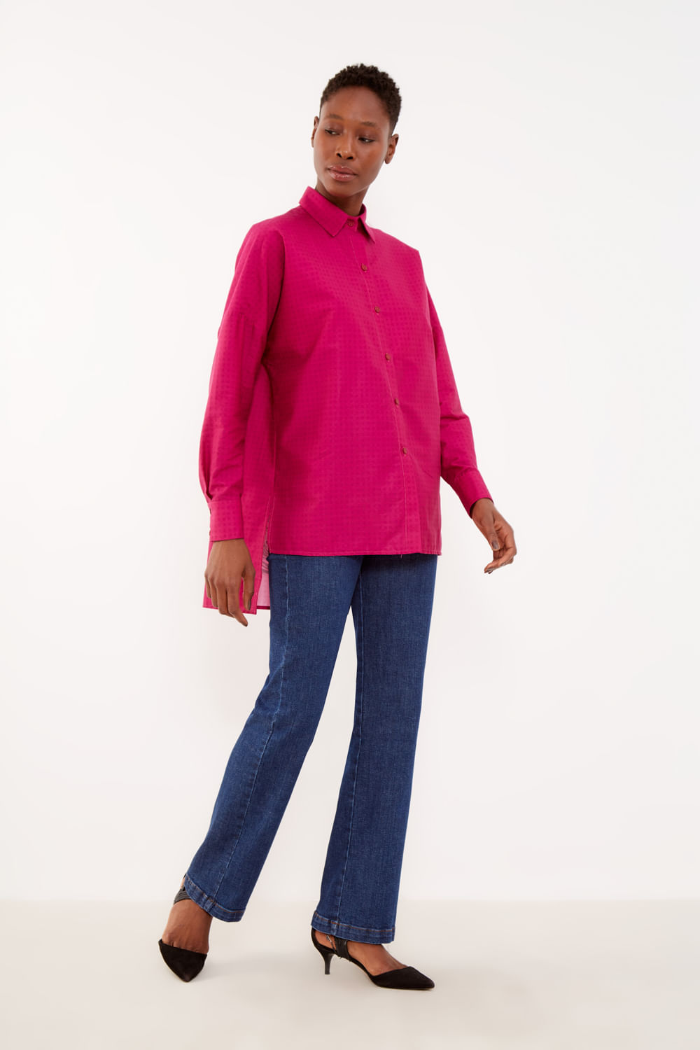 Camisa Estampa Cosmos Grande Uva - Est Cosmos Lua