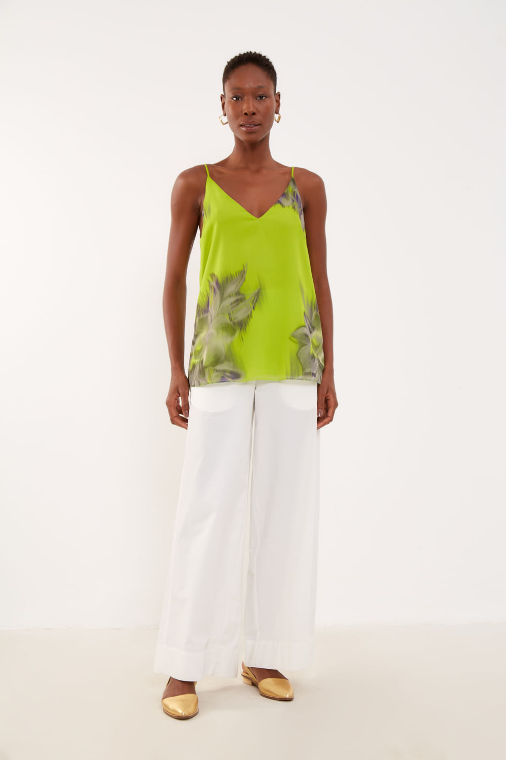 Blusa Estampa Verbana Lima - Est Verbena Lima