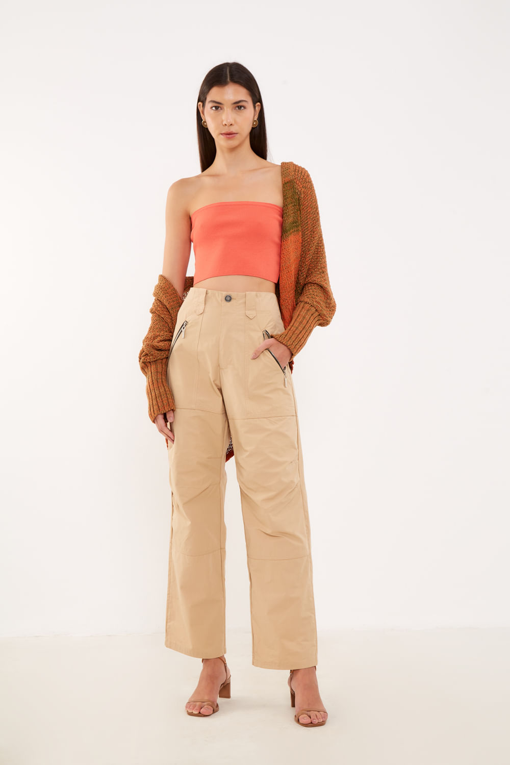 Top Tricot Quadrado - Laranja Vit