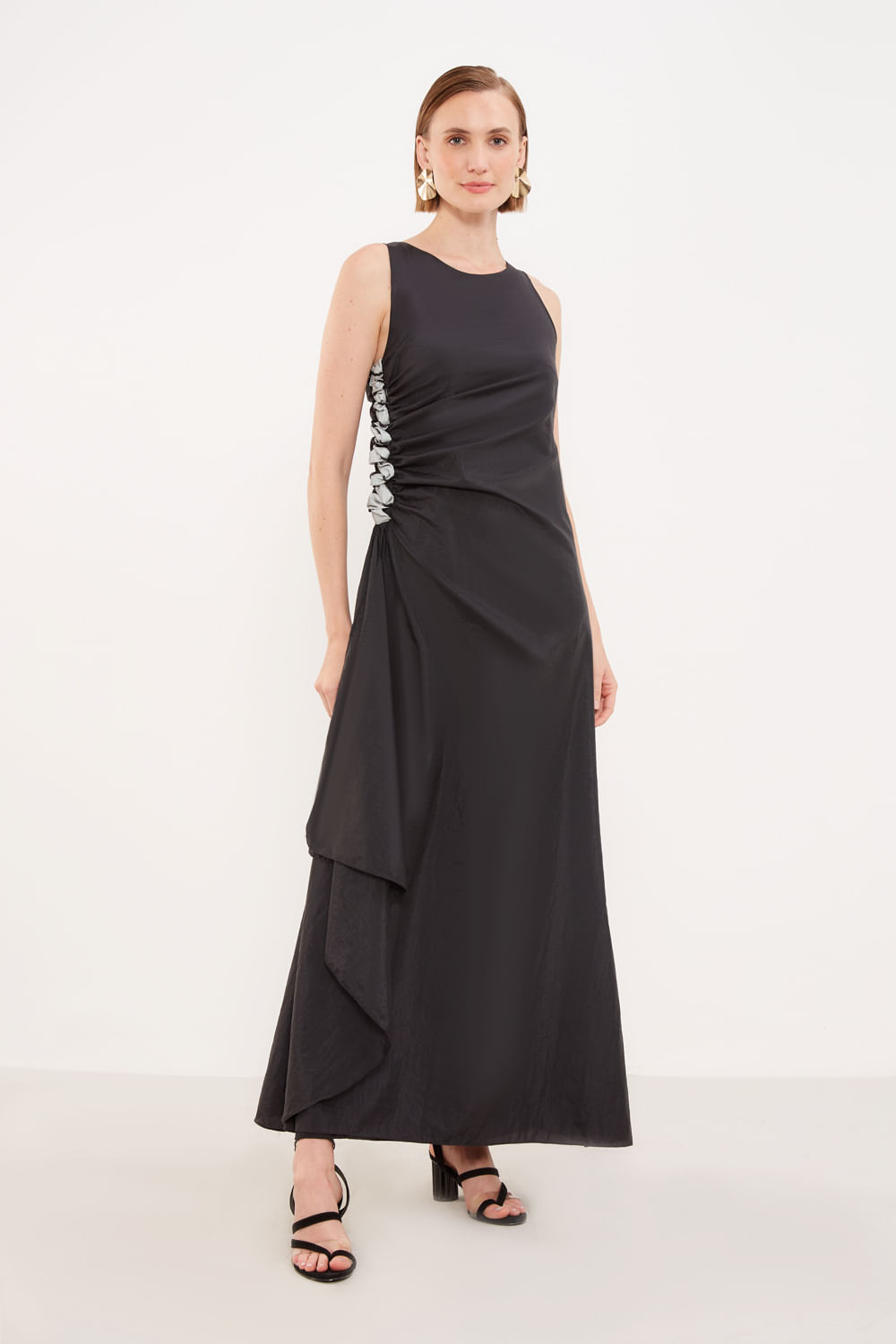 Vestido Detalhe Lateral - Preto