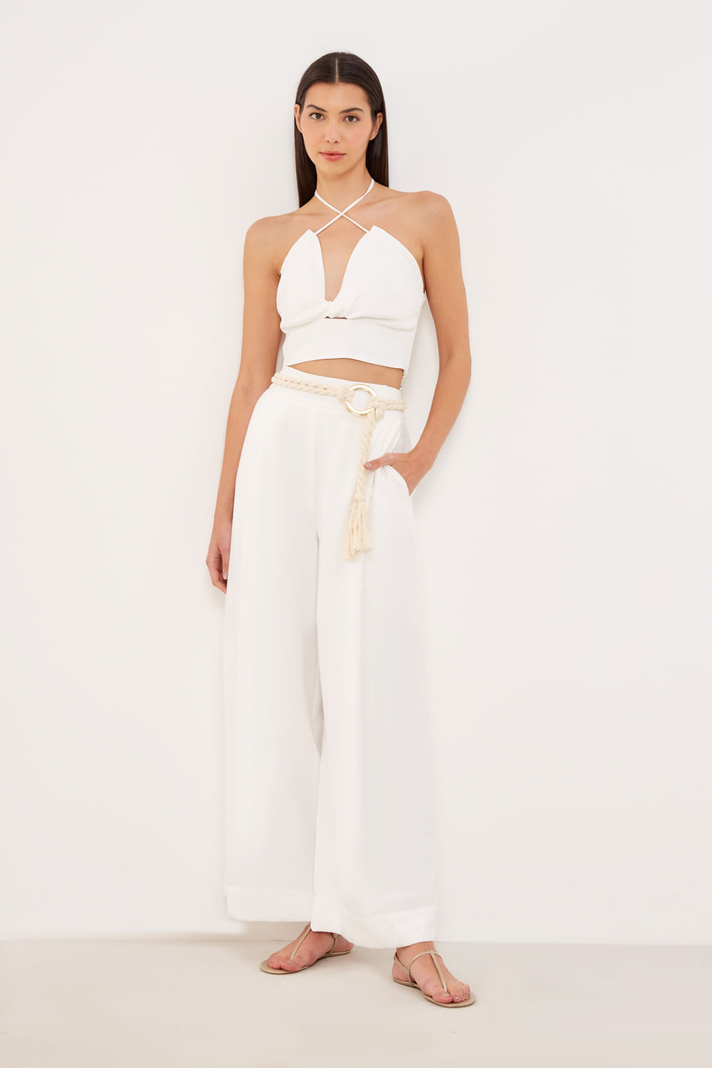 Top Alfaiataria Transpassado - Off White