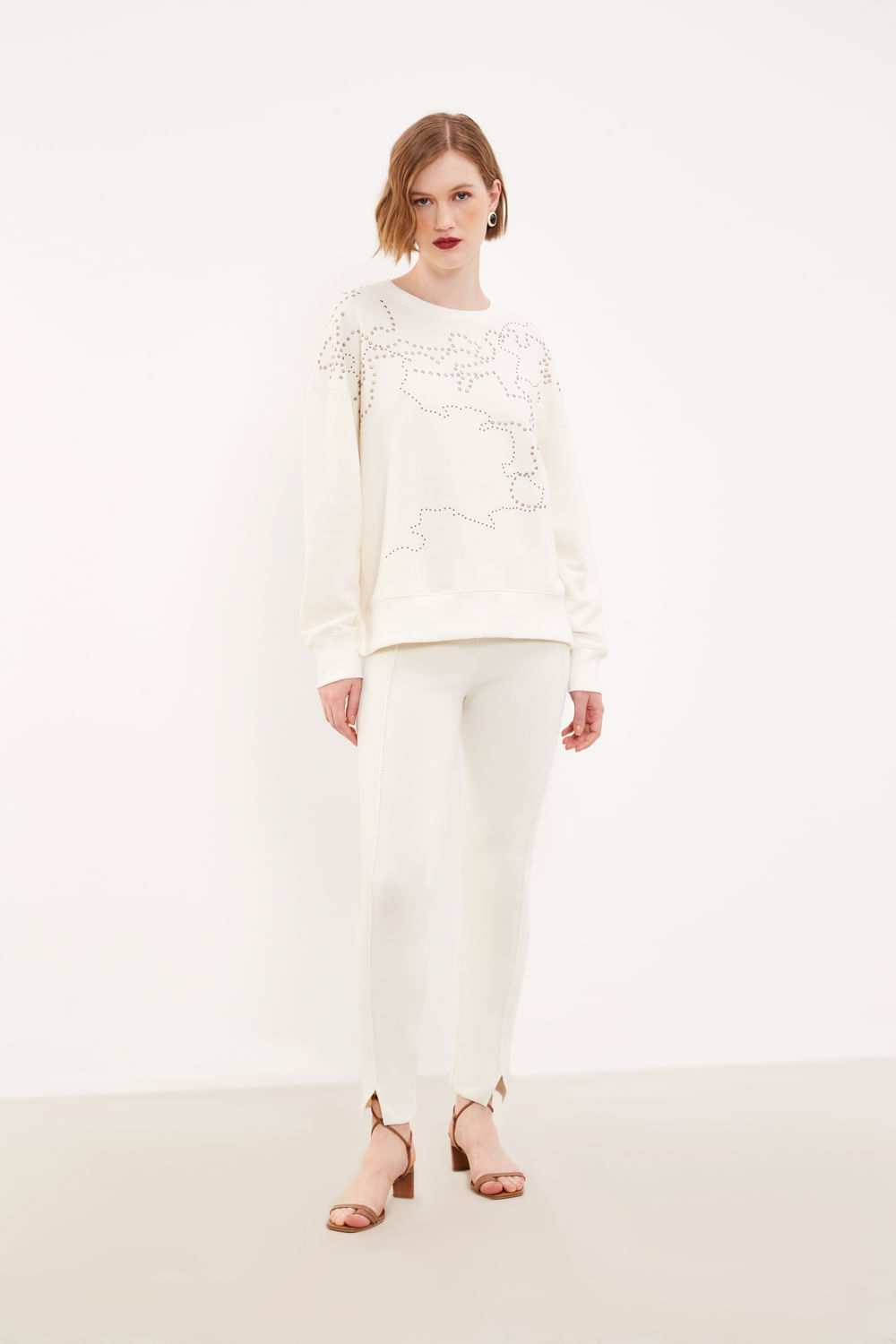 Calça Montaria Tricot - Off White