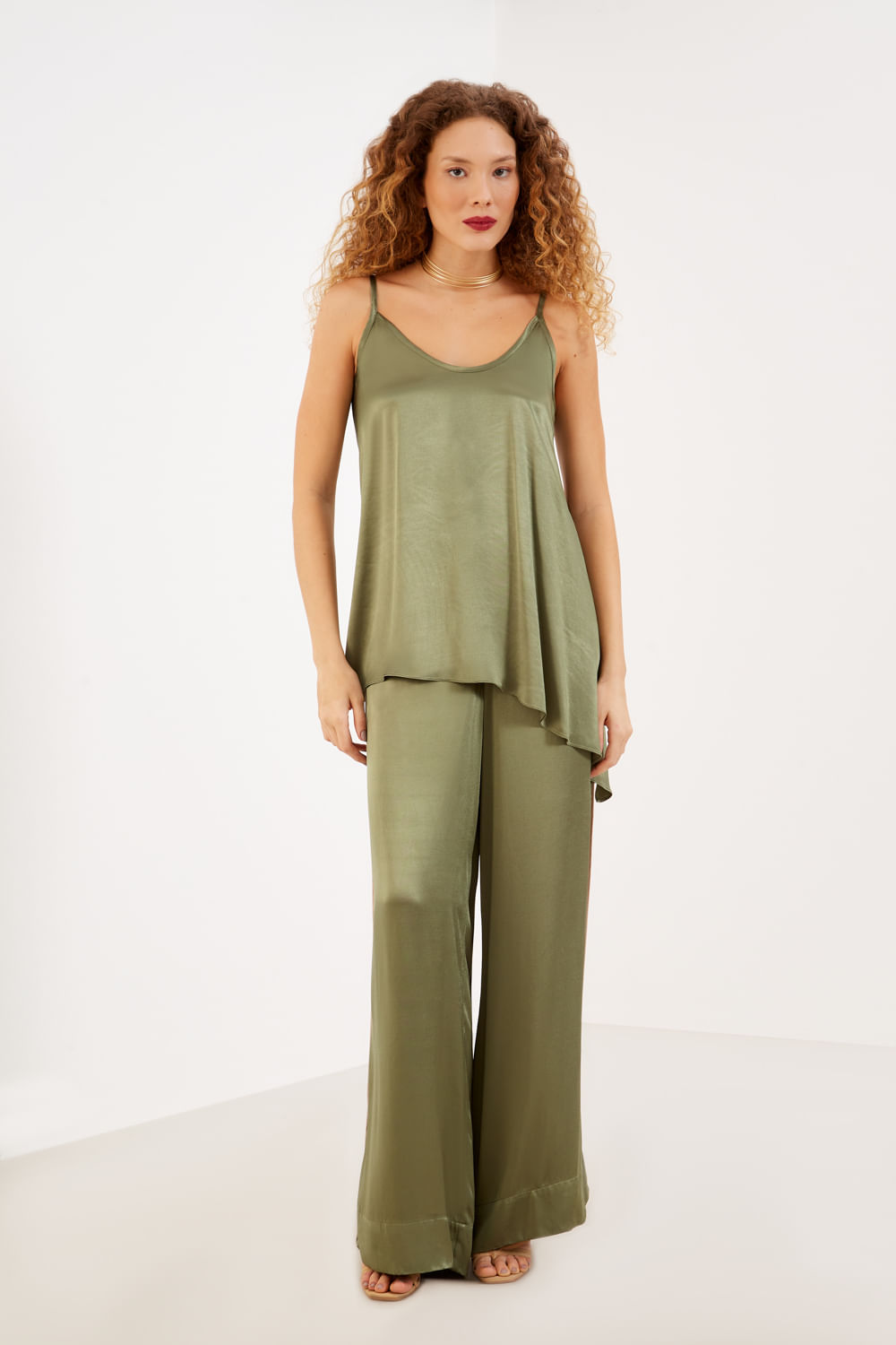 Blusa Assimétrica Alcinha - Verde Ghaia