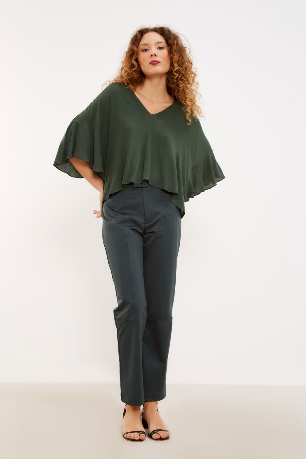 Blusa Manga Ampla - Verde Mata