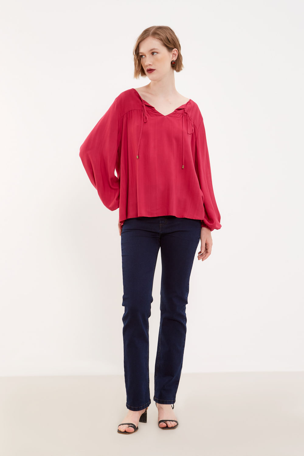 Bata Casual Recorte Busto - Magenta Vivo