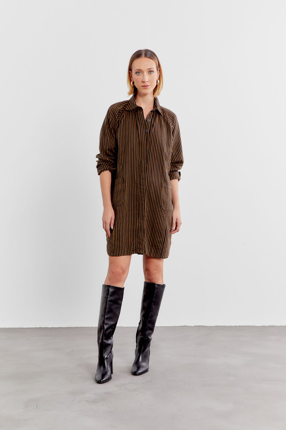 Vestido Curto Ruka - Listrado