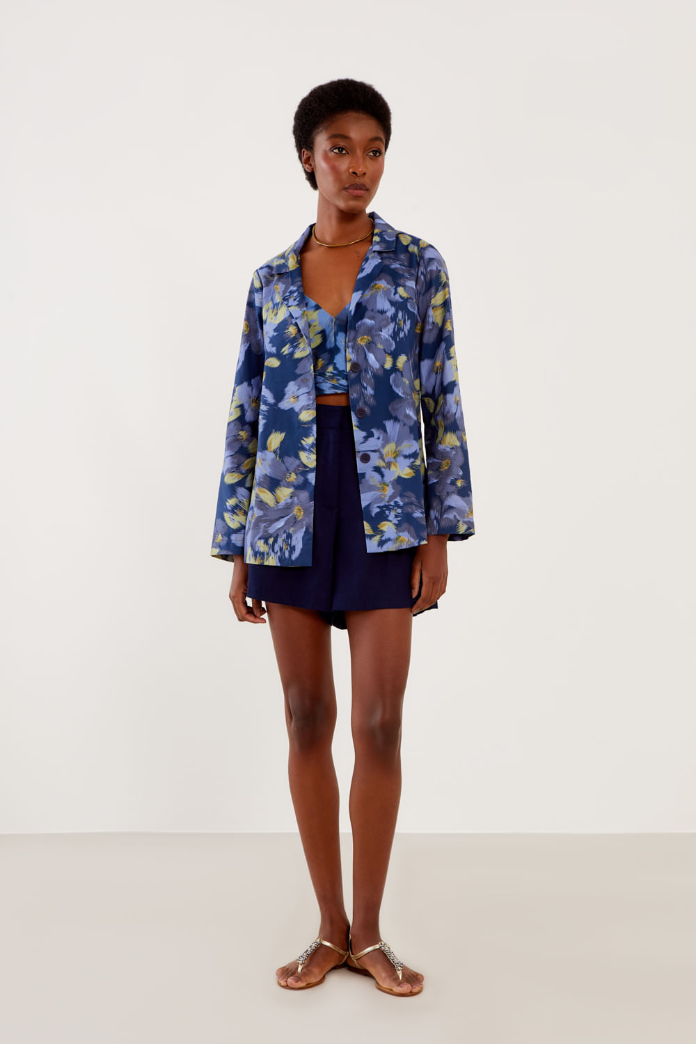 Blazer Estampa Blue Maxi - Est Blue Maxi