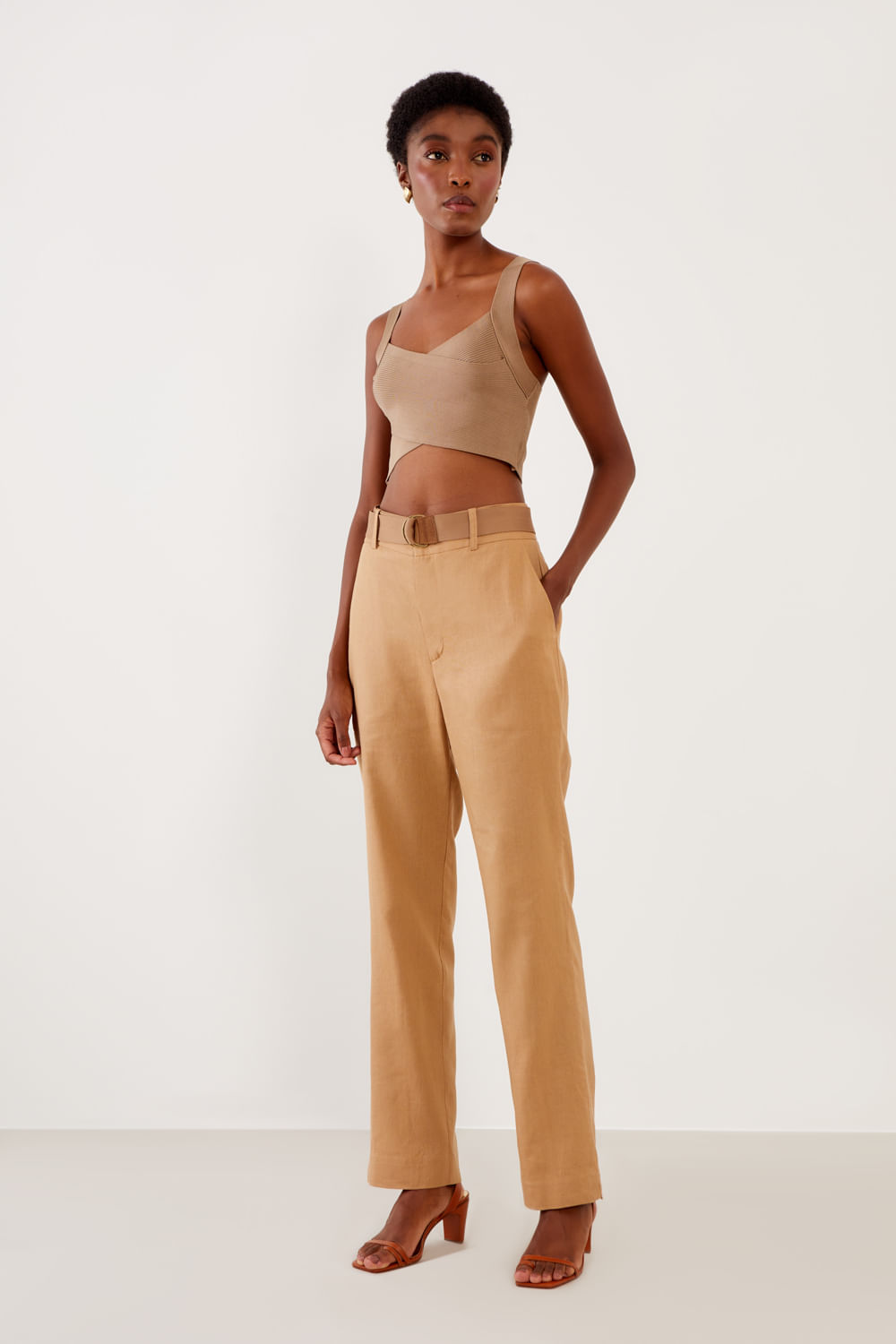 Top Tricot Transpassado Rayon - Off Dark