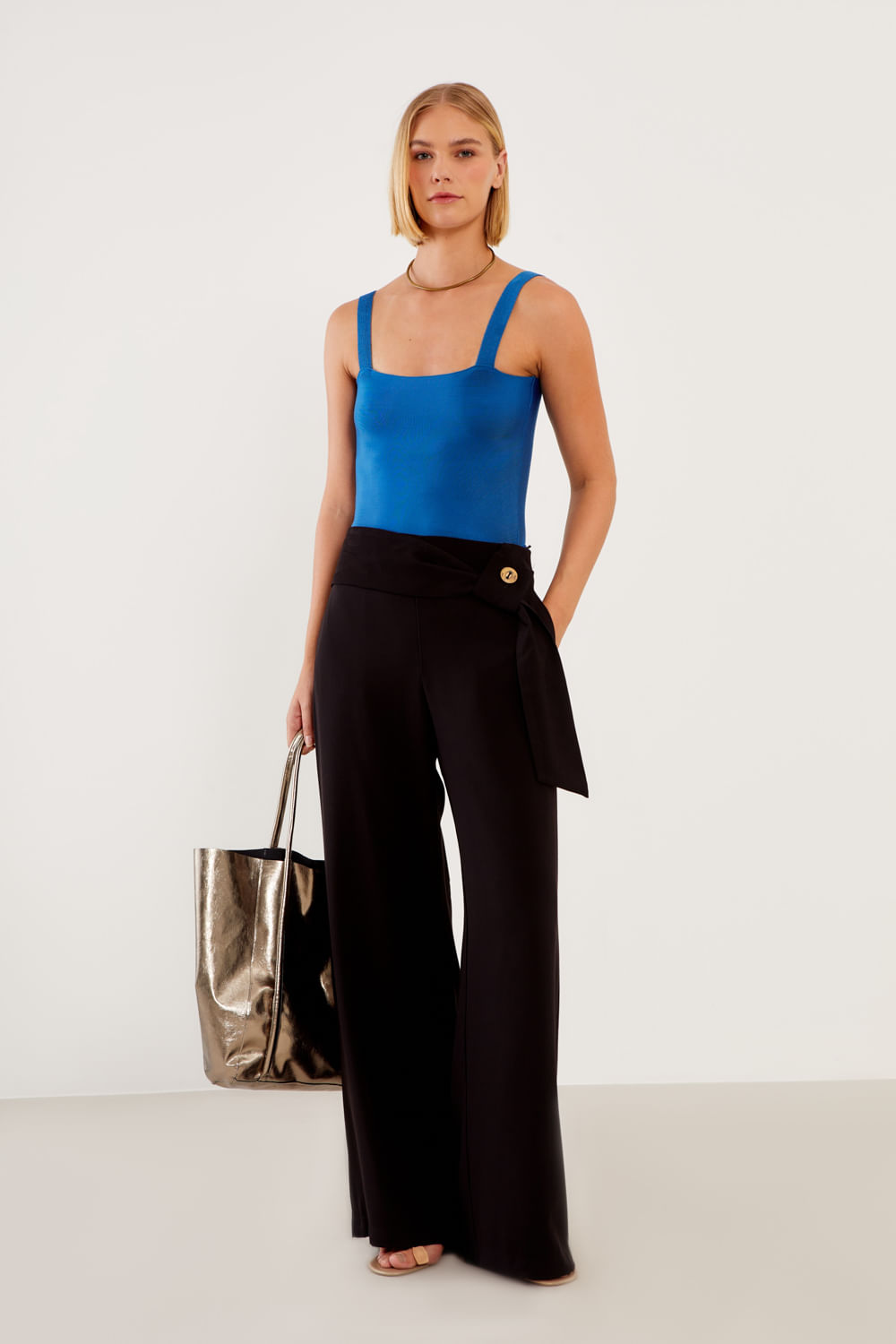 Top Tricot Reto - Azul Cold