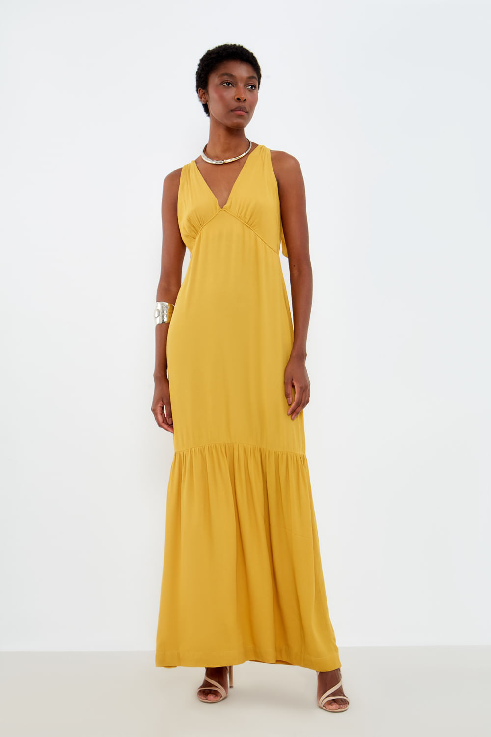 Vestido Casual Maria - Amarelo Tibet