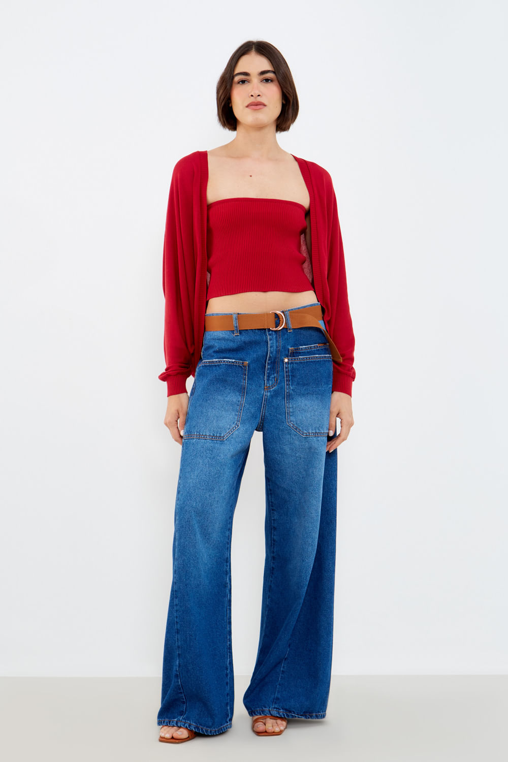 Top Reto Tricot - Vermelho Delfos