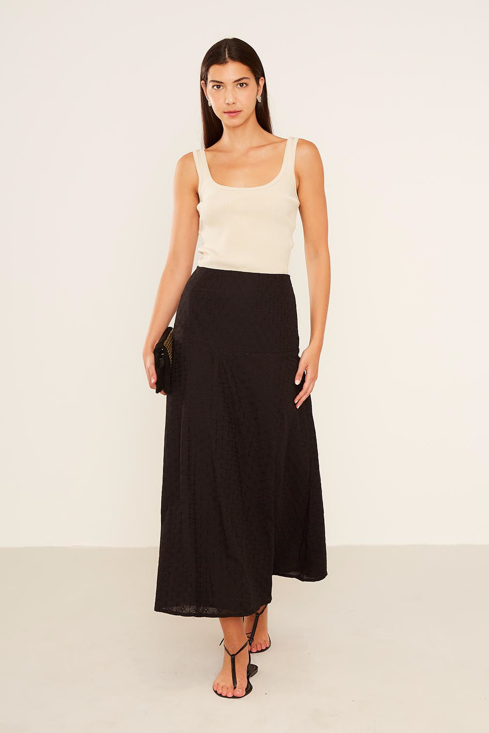 Saia Casual Laise - Preto