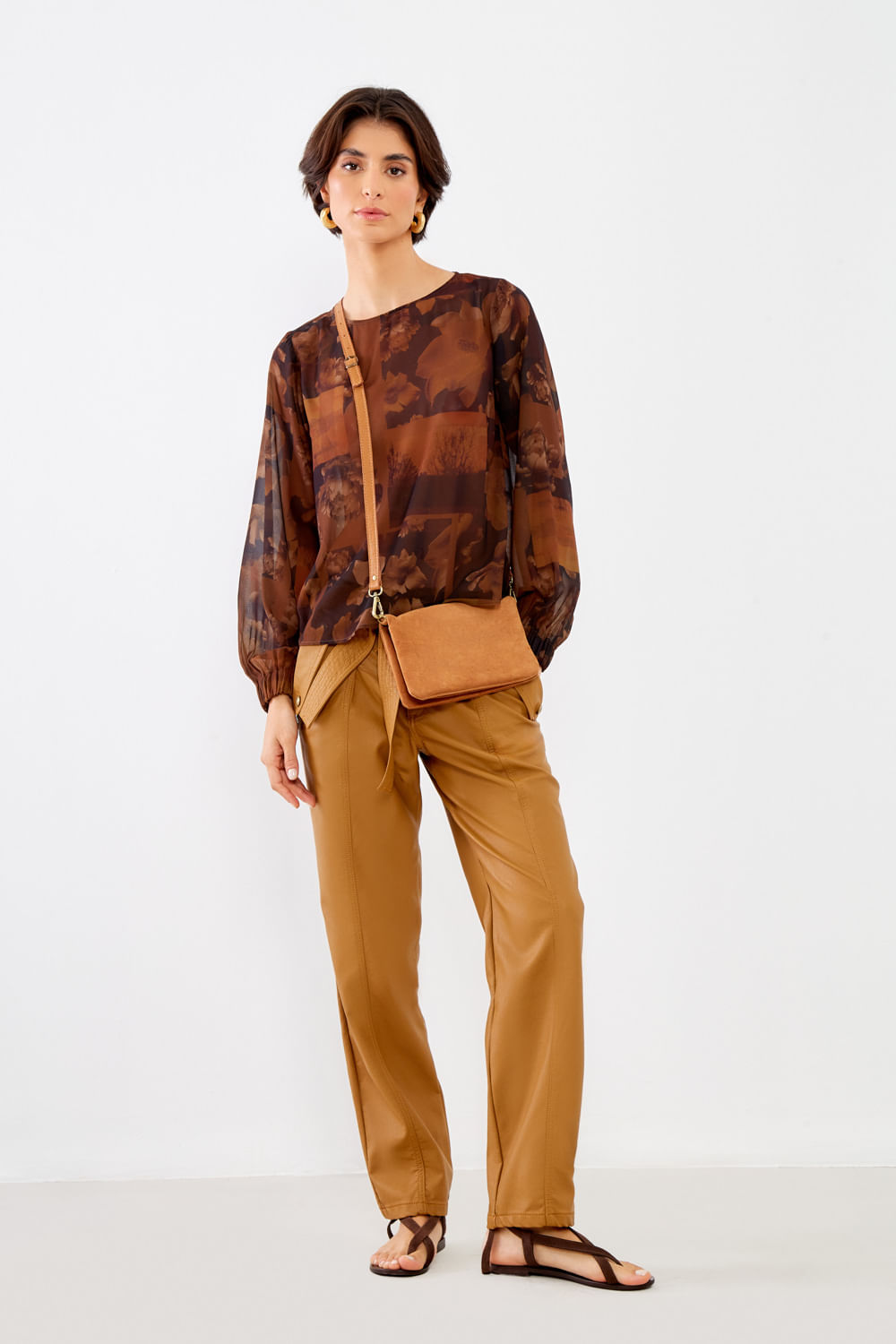Blusa Manga Longa Estampa Colage - Est Colage