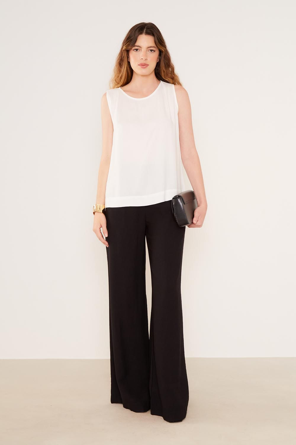 Blusa Casual Decote Degage - Off White
