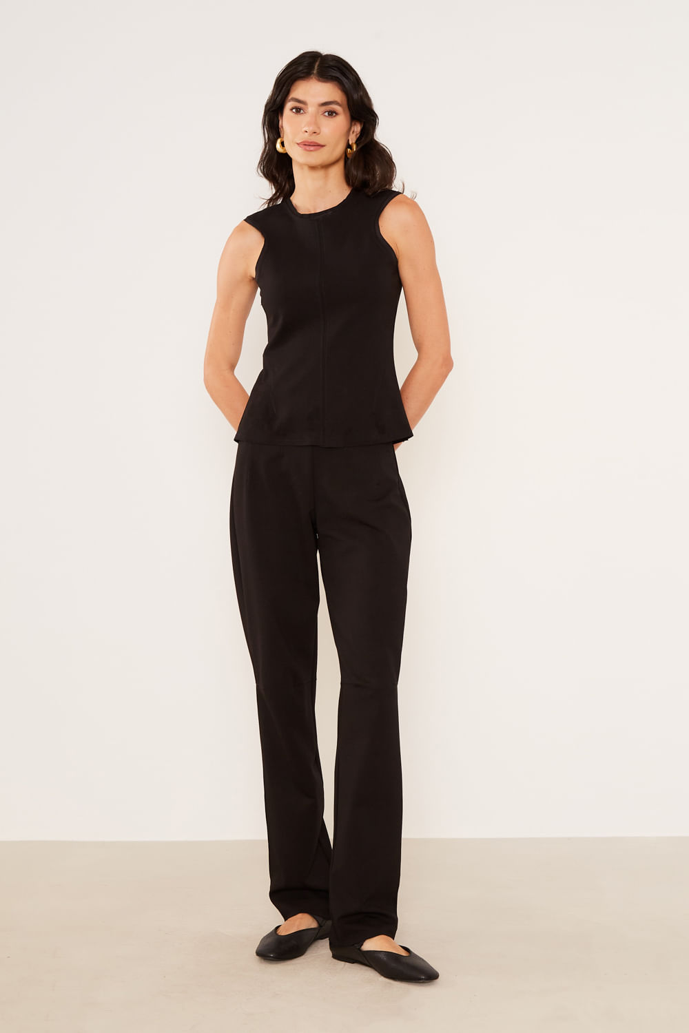 Calça Malha Slim - Preto