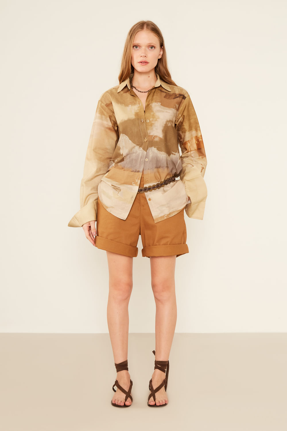 Camisa Estampa Abstrato Rocha - Est Abstrato Rocha