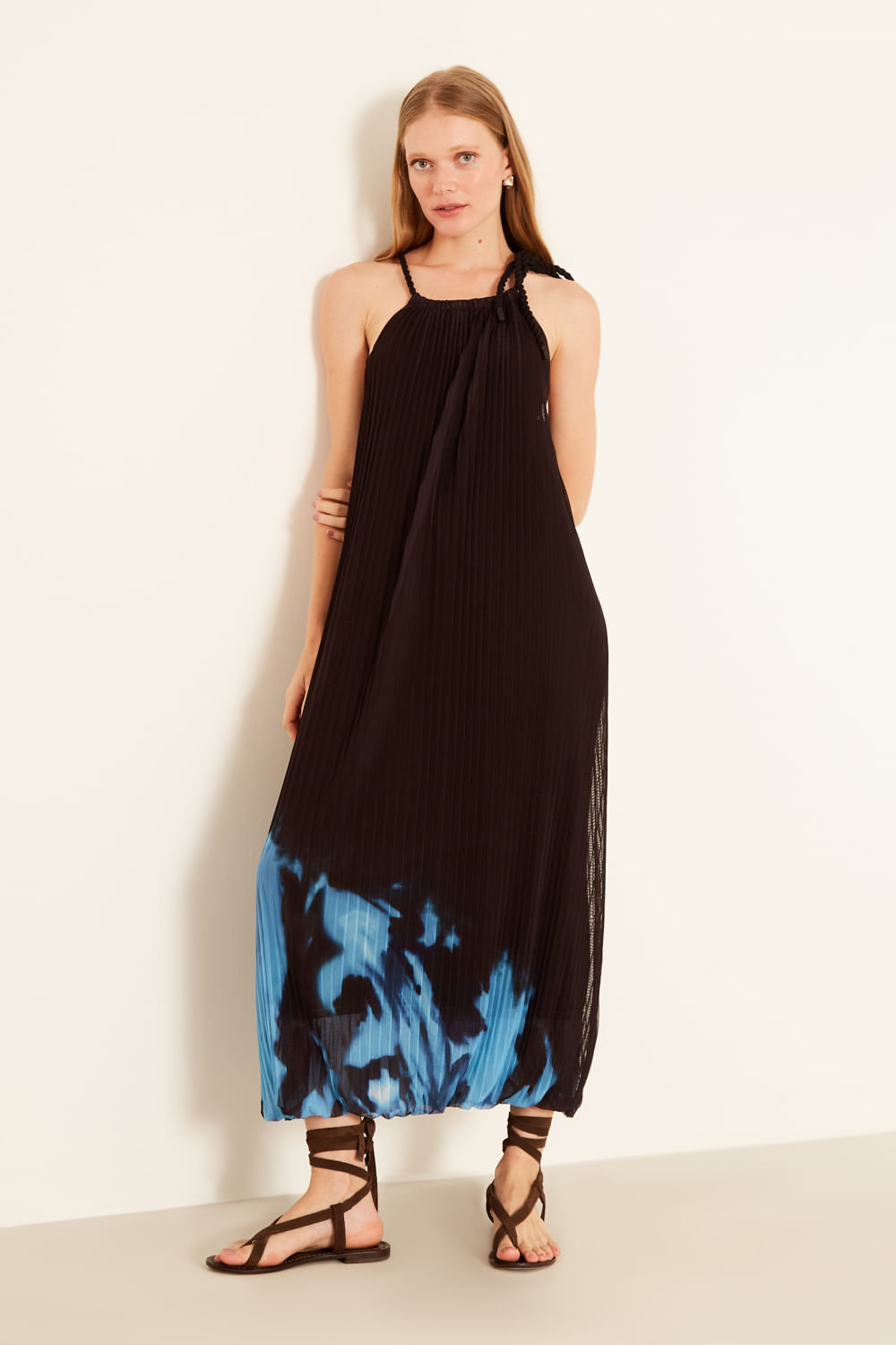 Vestido Tule Estampa Lazur - Est Lazur