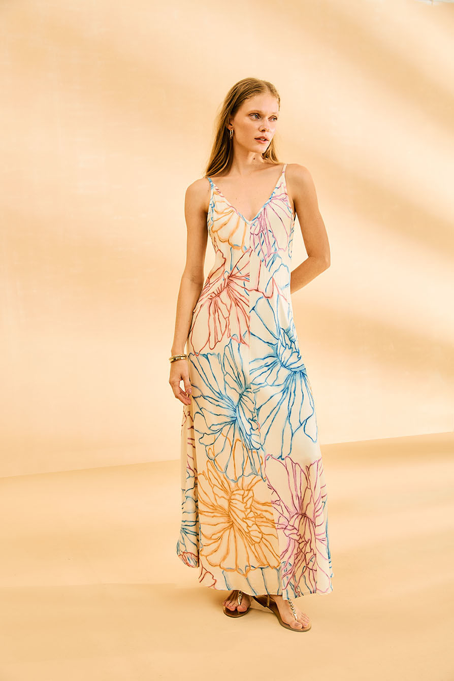 Vestido Alça Estampa Déia - Est Deia