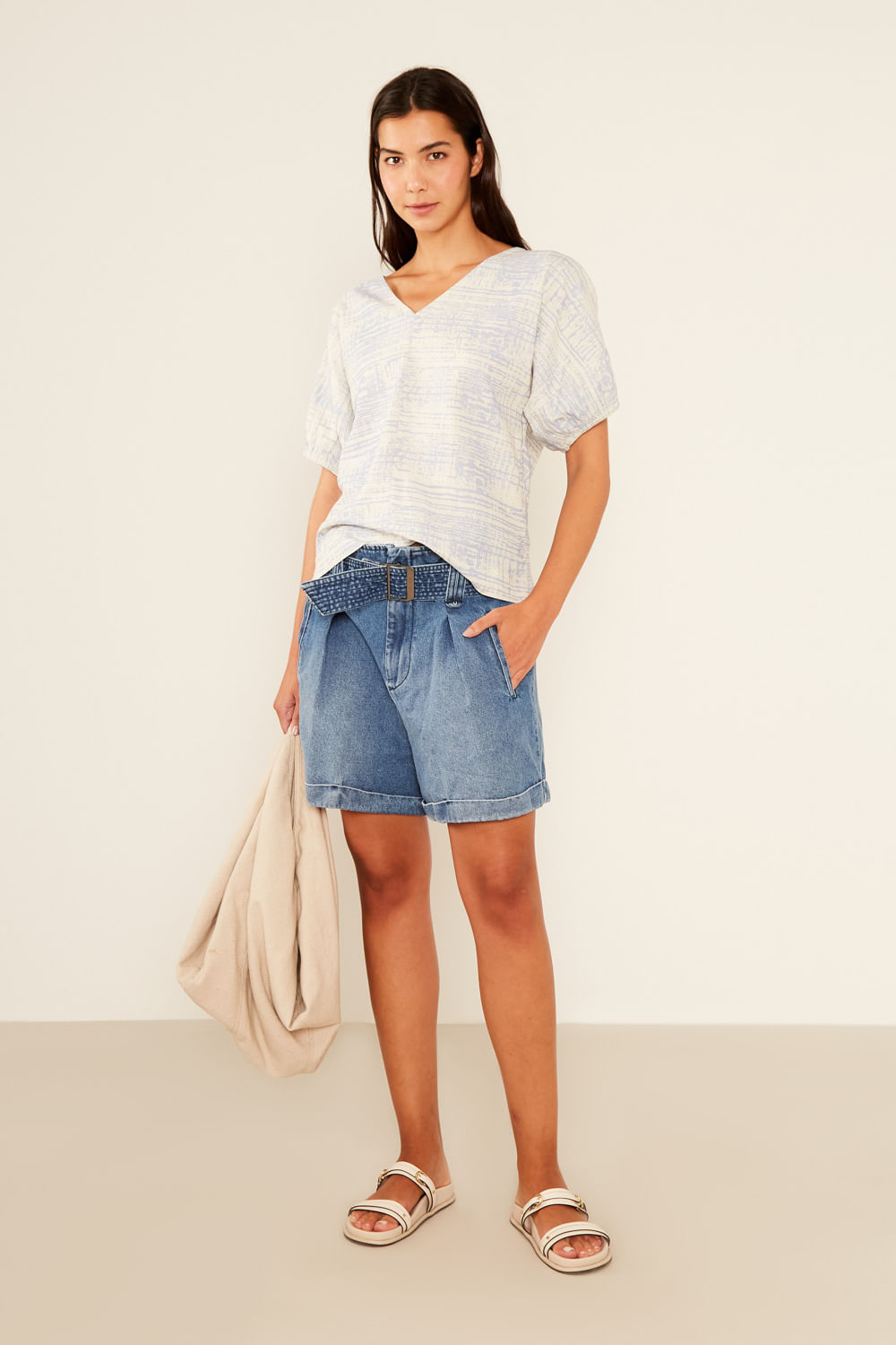 Blusa Estampa Xadrez Blue - Est Xadrez Blue