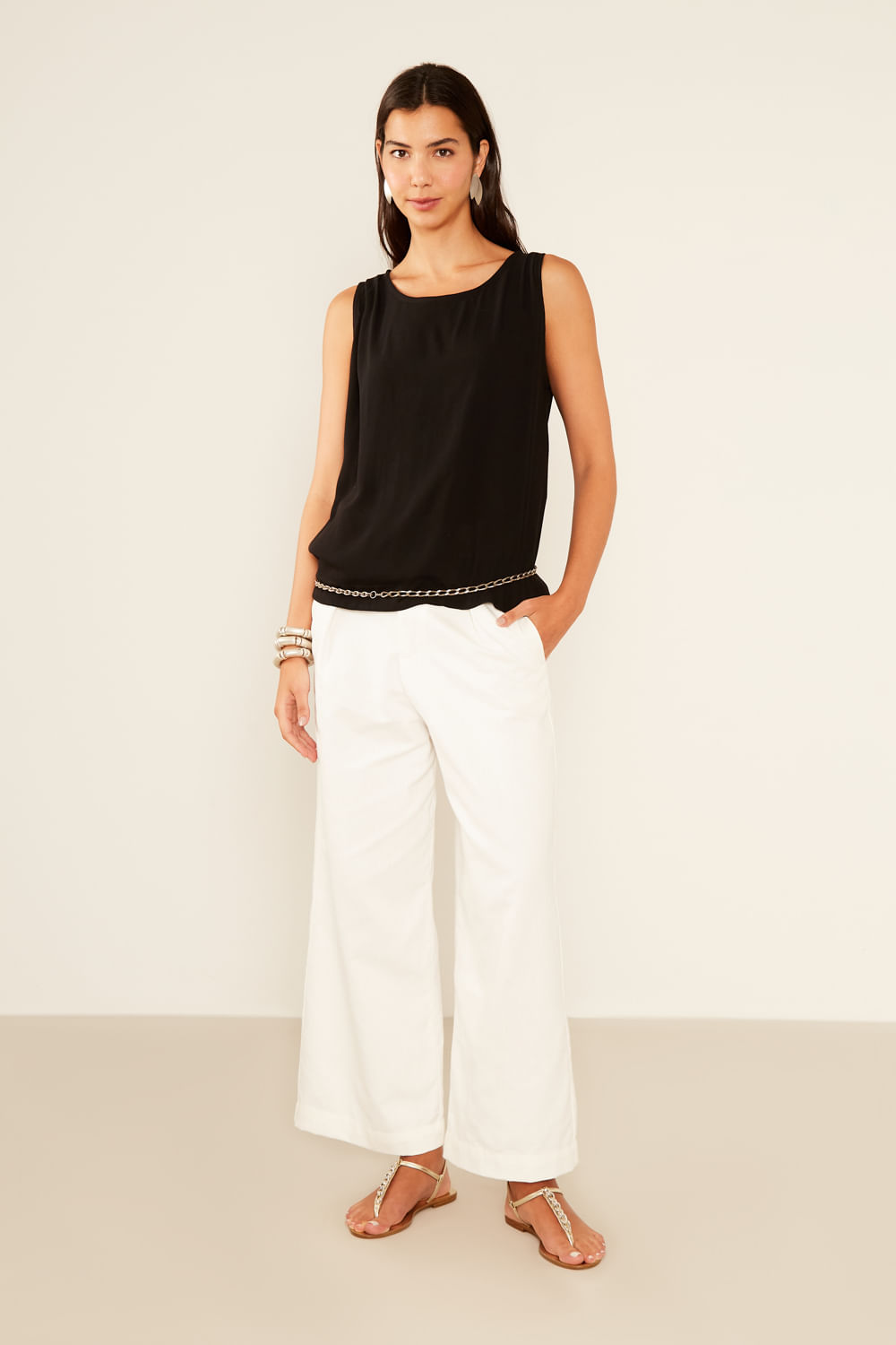 Regata Casual Básica - Preto
