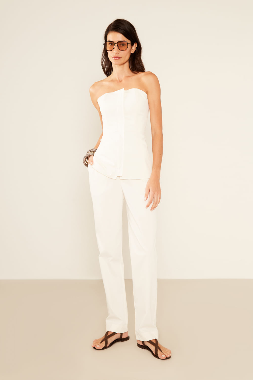 Calça Alfaiataria Passante - Off White