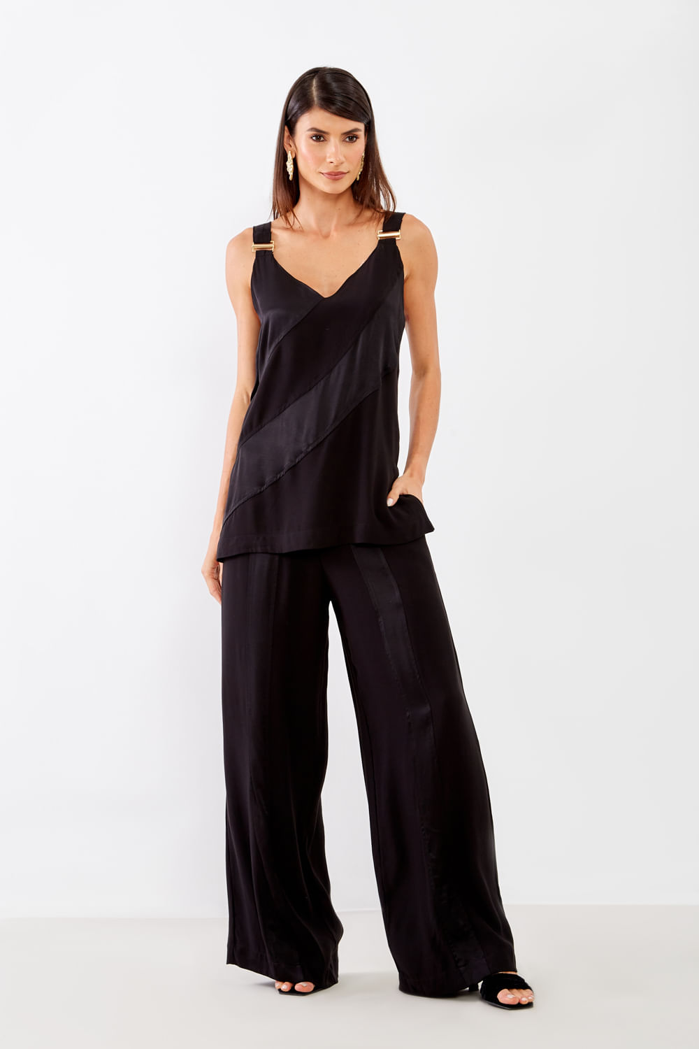 Calça Elástico Cós - Preto