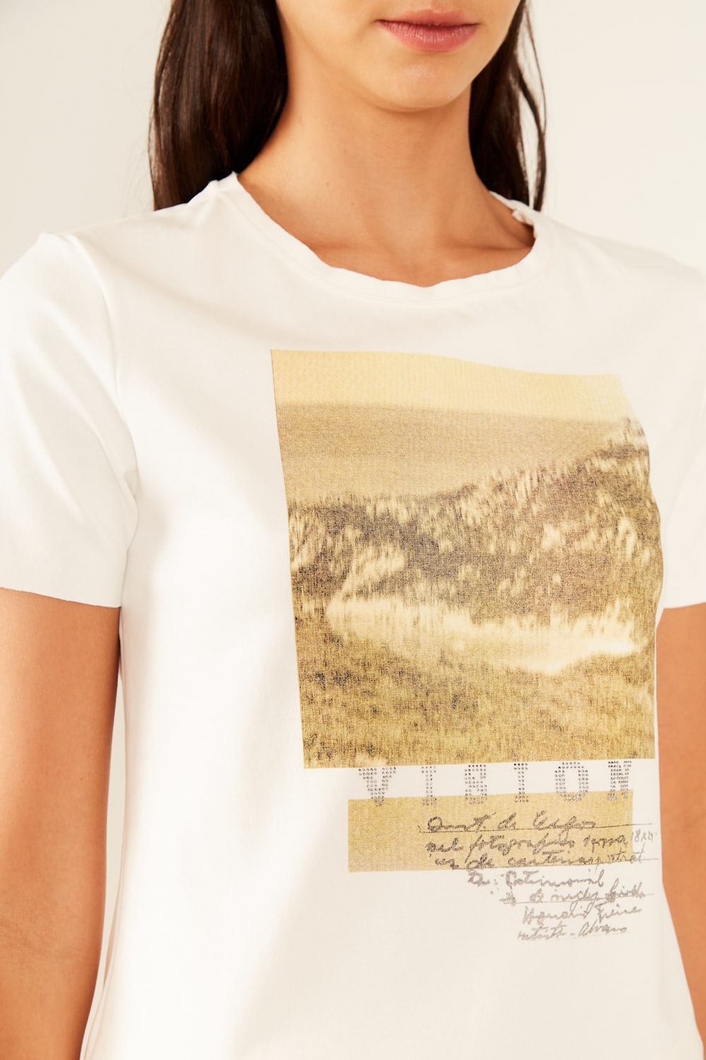 T-Shirt Malha Silk Vision - Branco