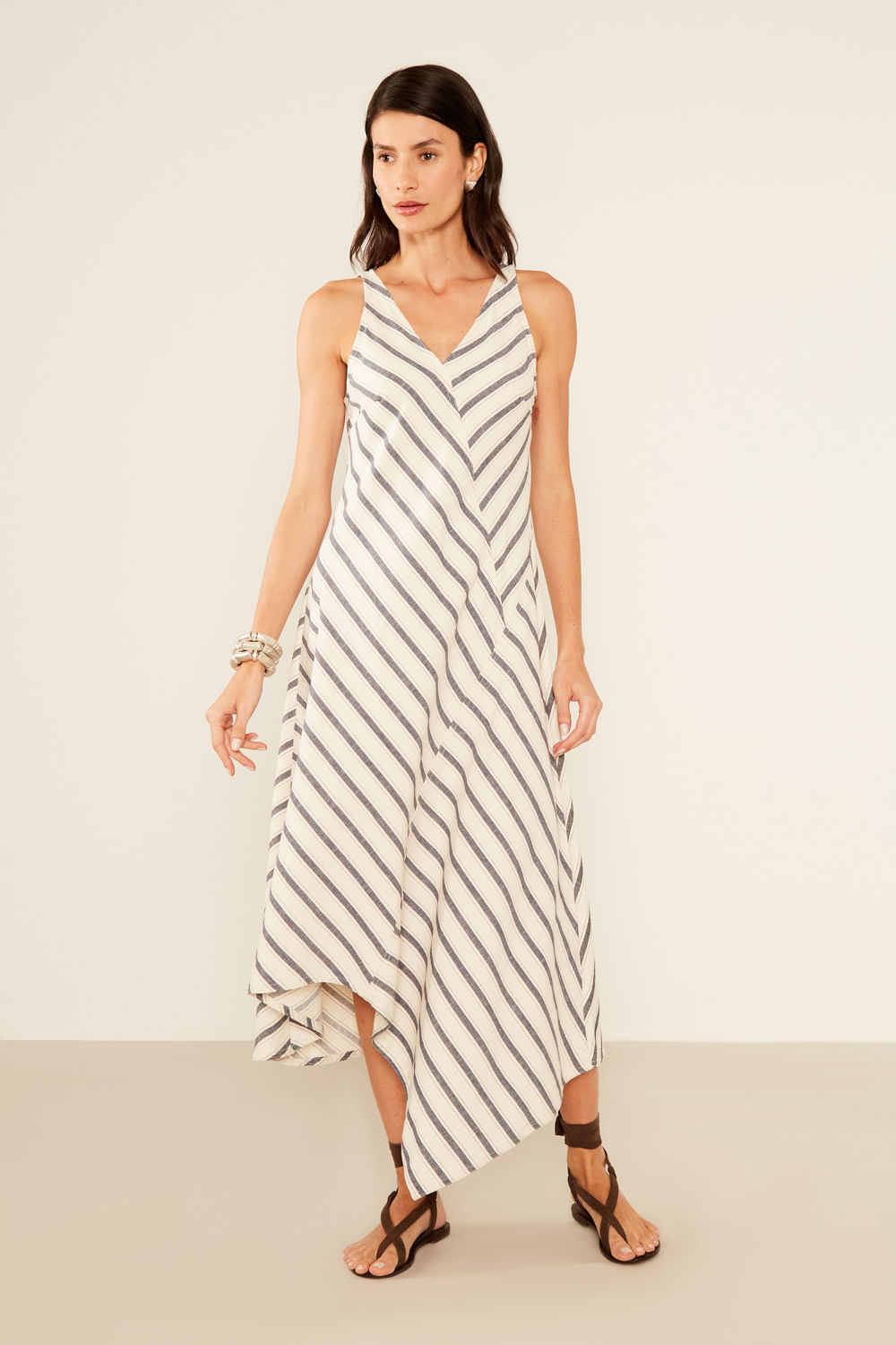 Vestido Casual Listrado - Listrado