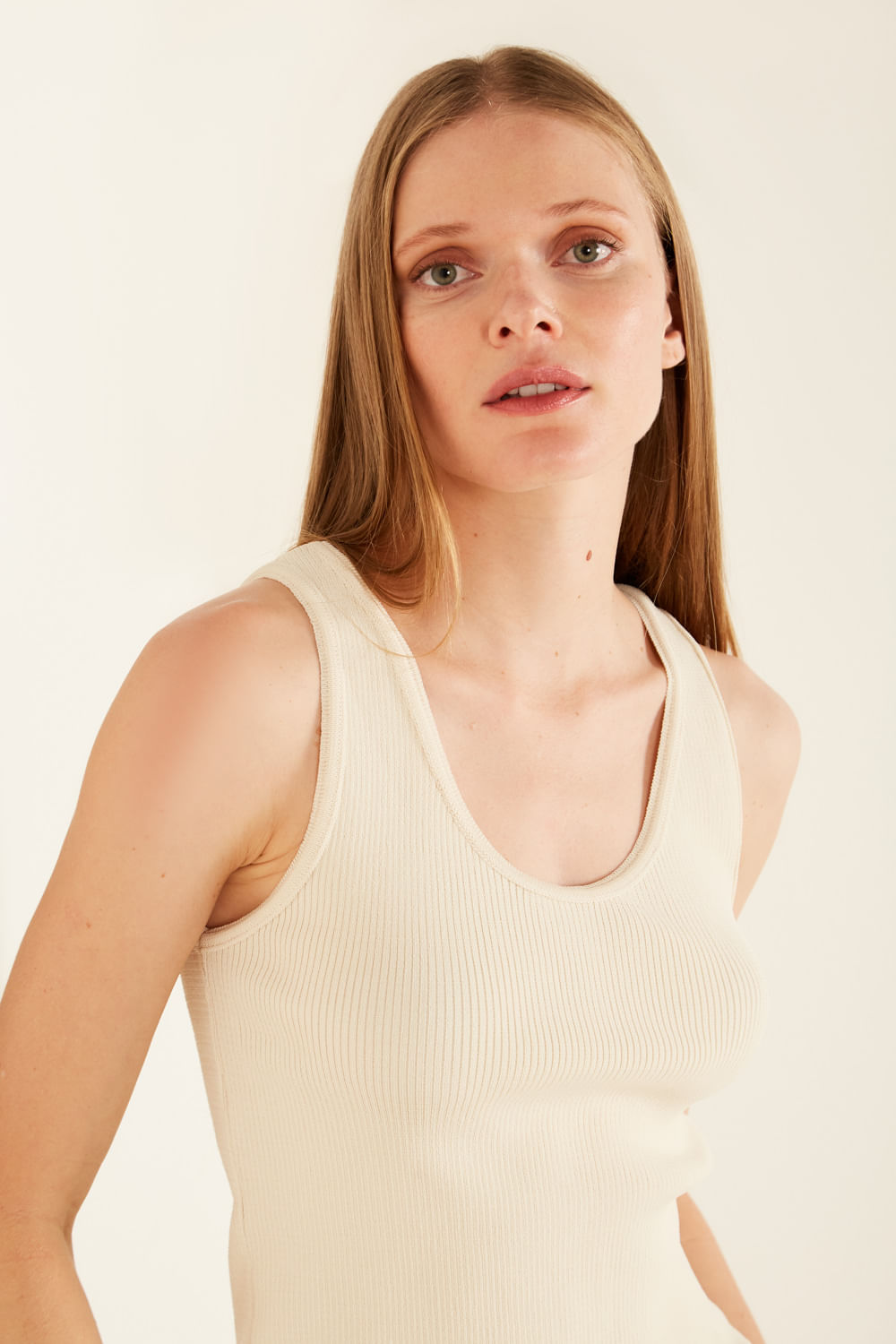 Regata Tricot Básica - Off White