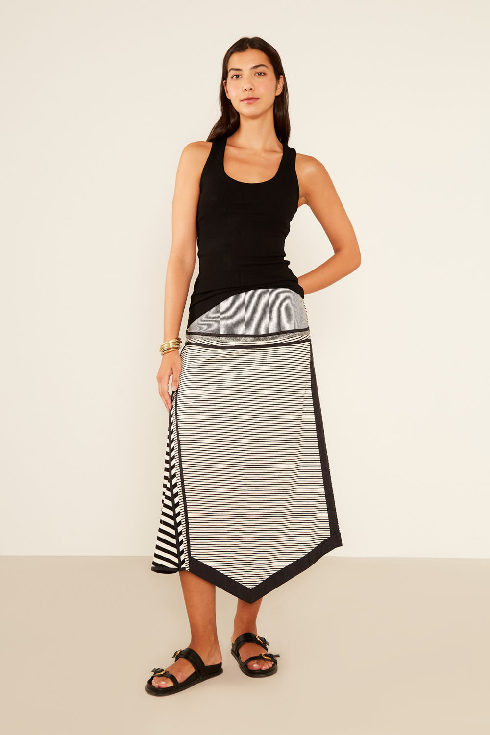 Saia Malha Stripe - Listra Pb