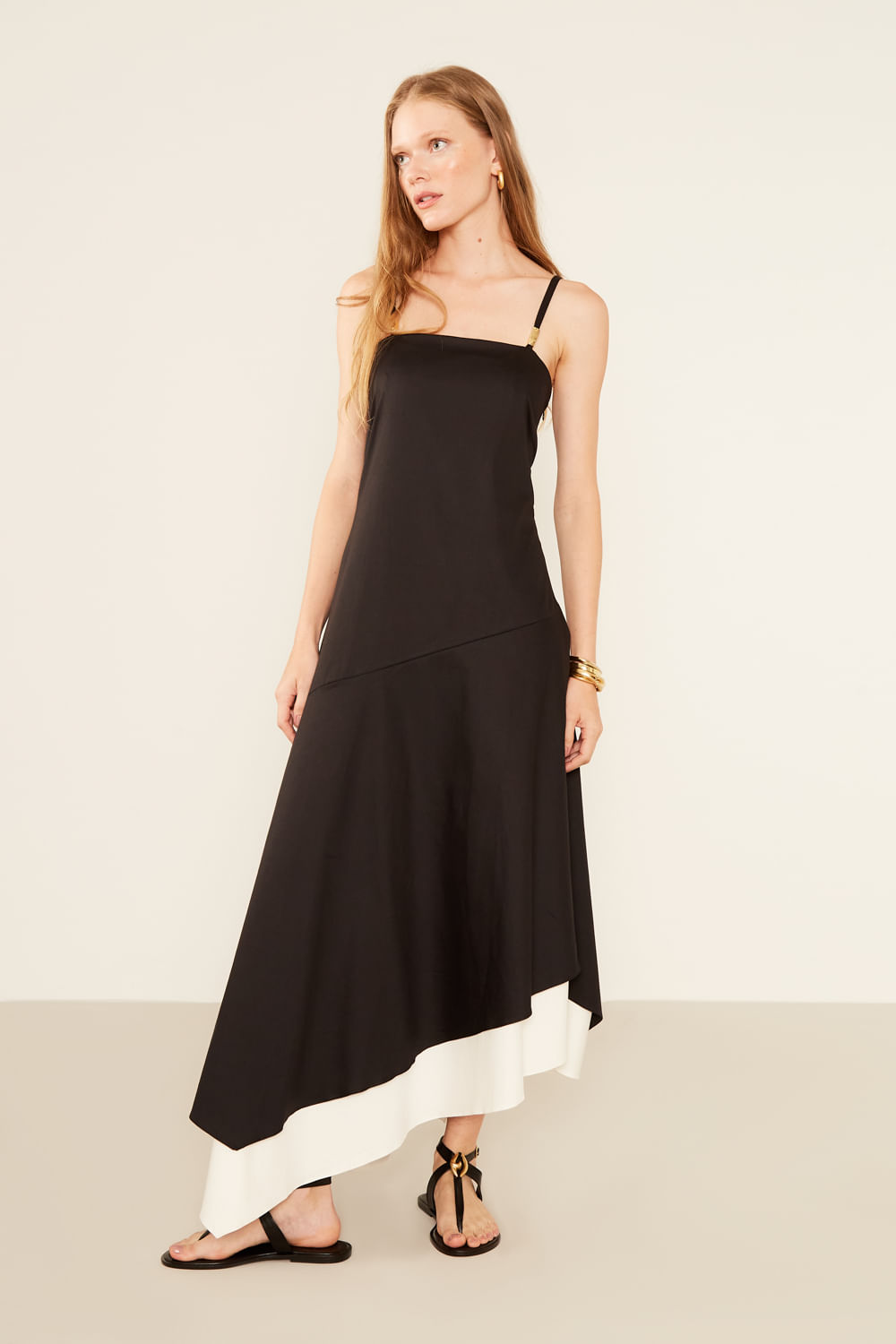 Vestido Alfaiataria Assimétrico - Preto