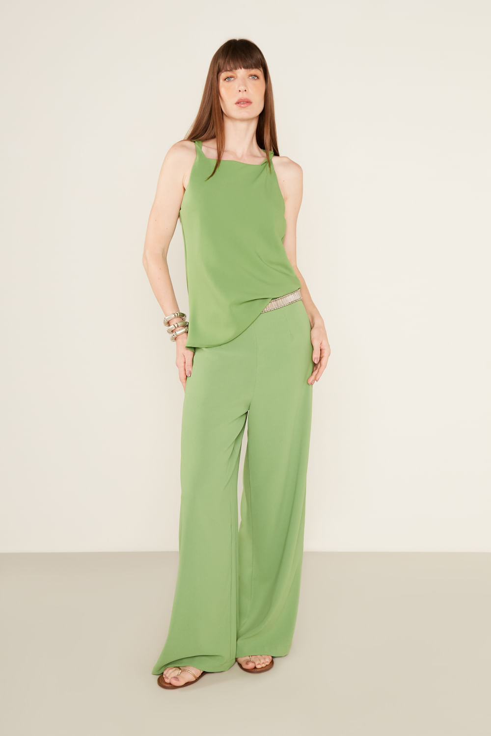 Calça Alfaiataria Básica - Verde Menta