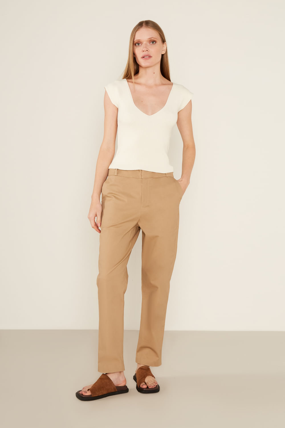 Blusa Tricot Manga Japonesa - Off White