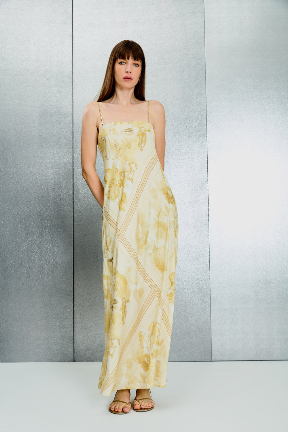 Vestido Longo Estampa Fabi Off - Est Fabi