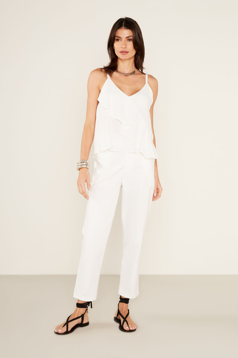 Blusa Casual Assimétrica - Off White