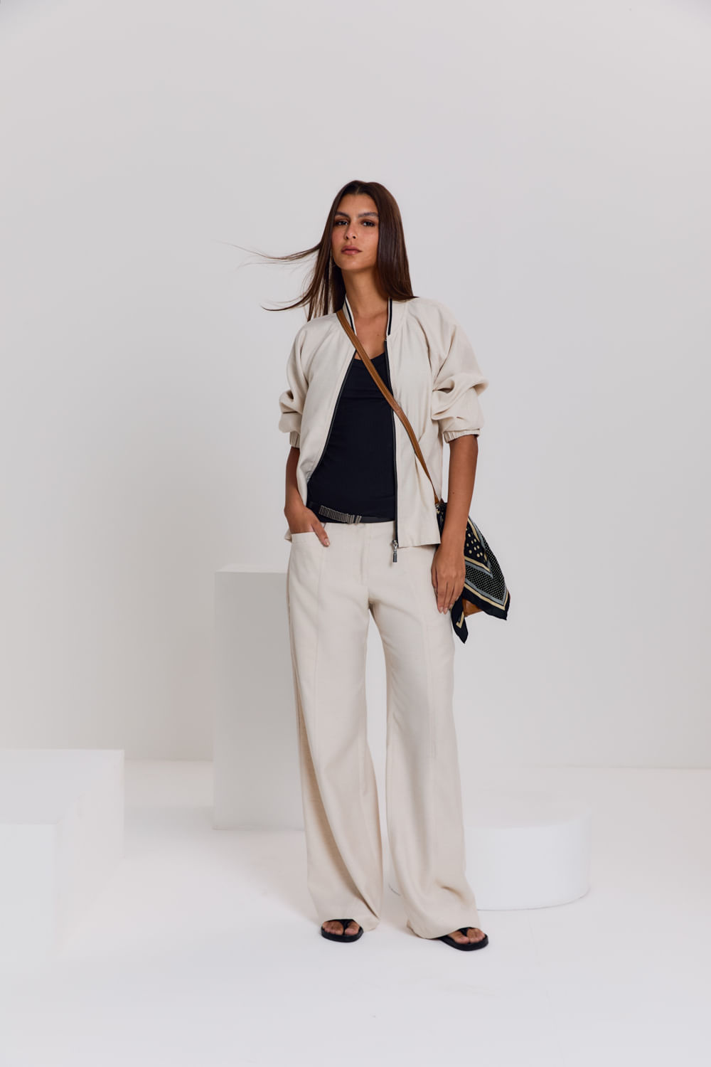 Calça Casual Linen - Cru
