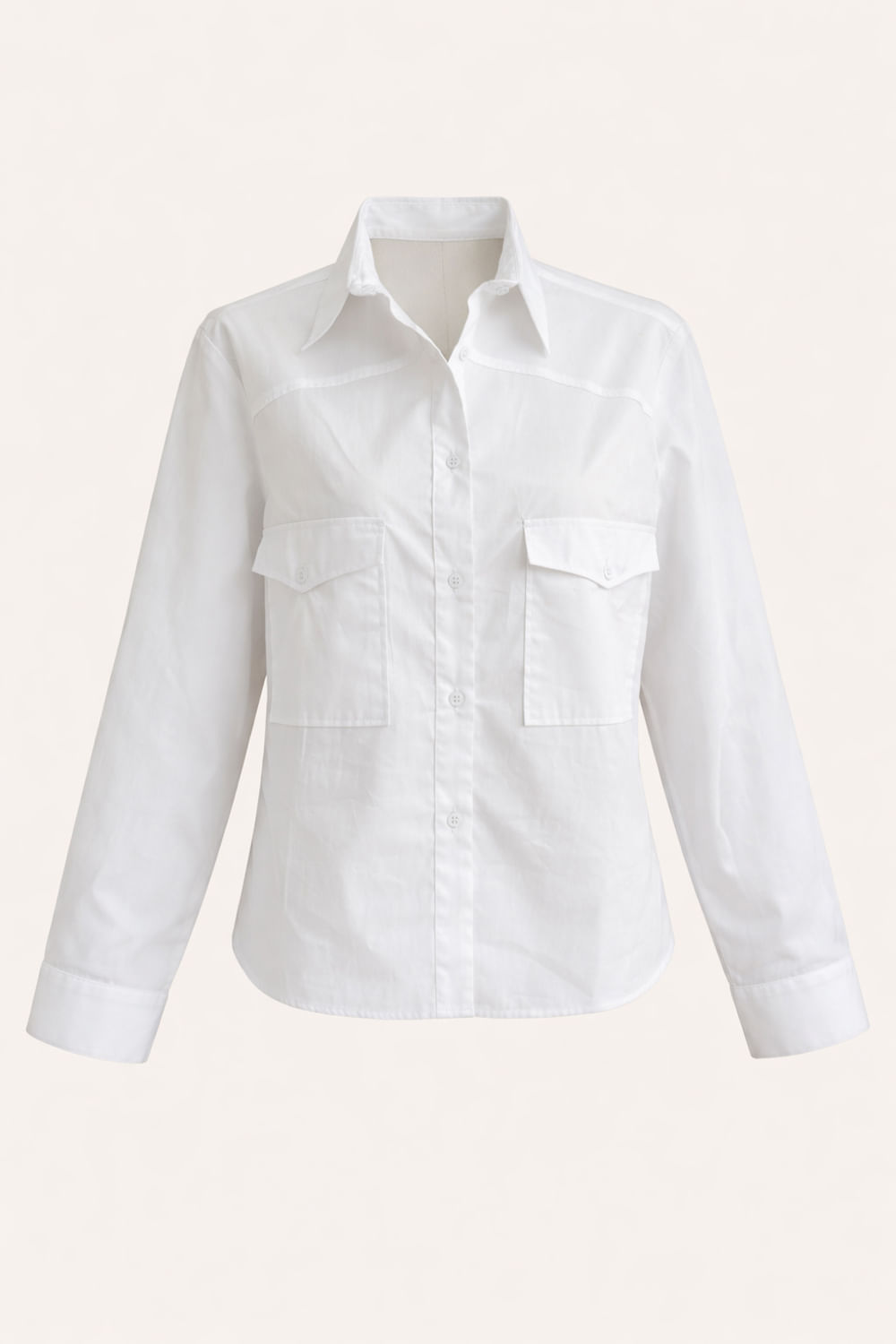 Camisa Tricoline - Branco