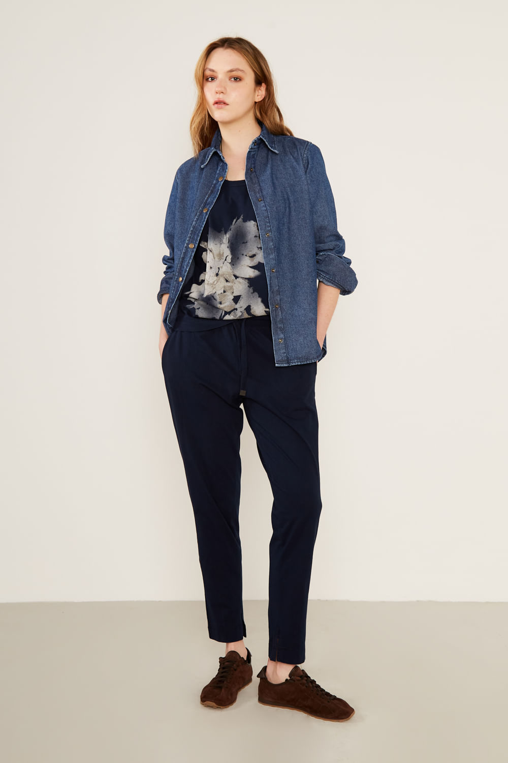 Calça Malha Pietra - Azul Escuro