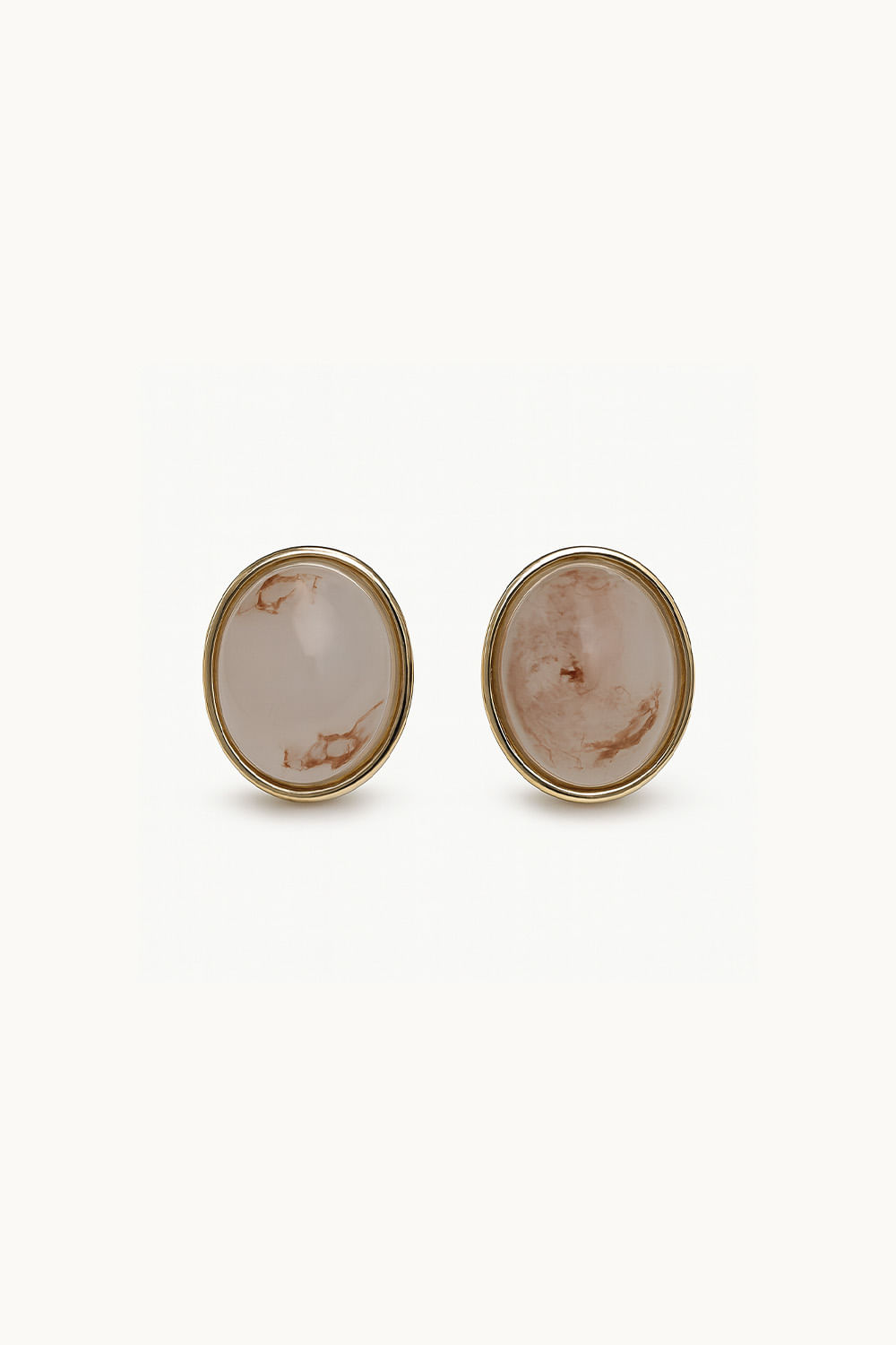 Brinco Pedra Resina - Rosa/Dourado