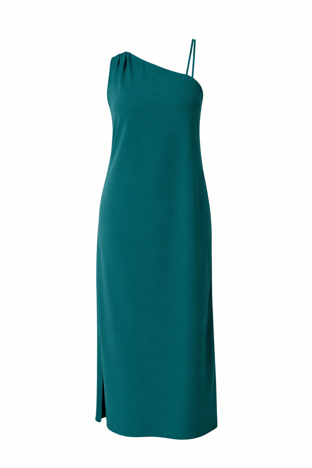 Vestido Longo Ombro Só - Verde Urban