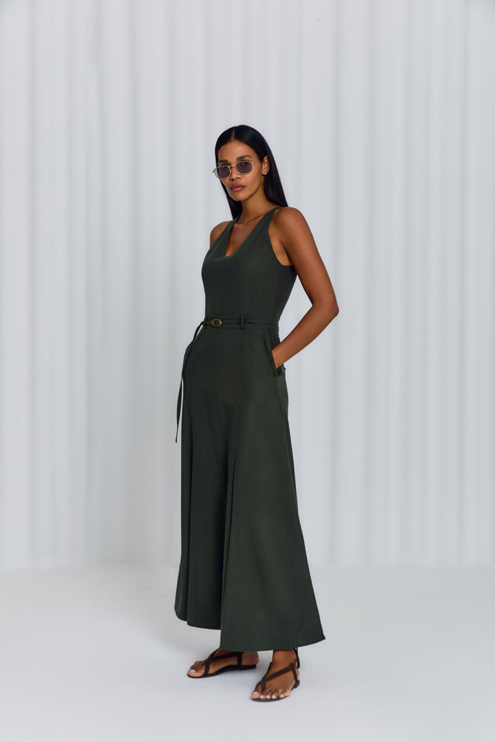 Vestido Casual Nesgas - Manjericao