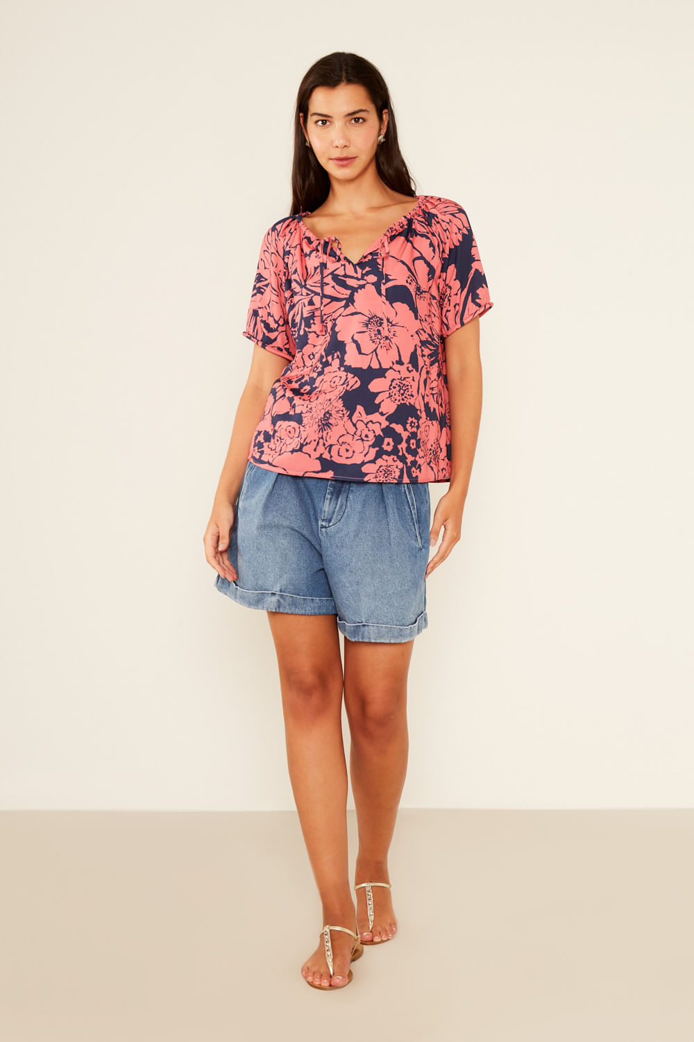 Blusa Estampa Babi Rosa - Est Babi Rosa