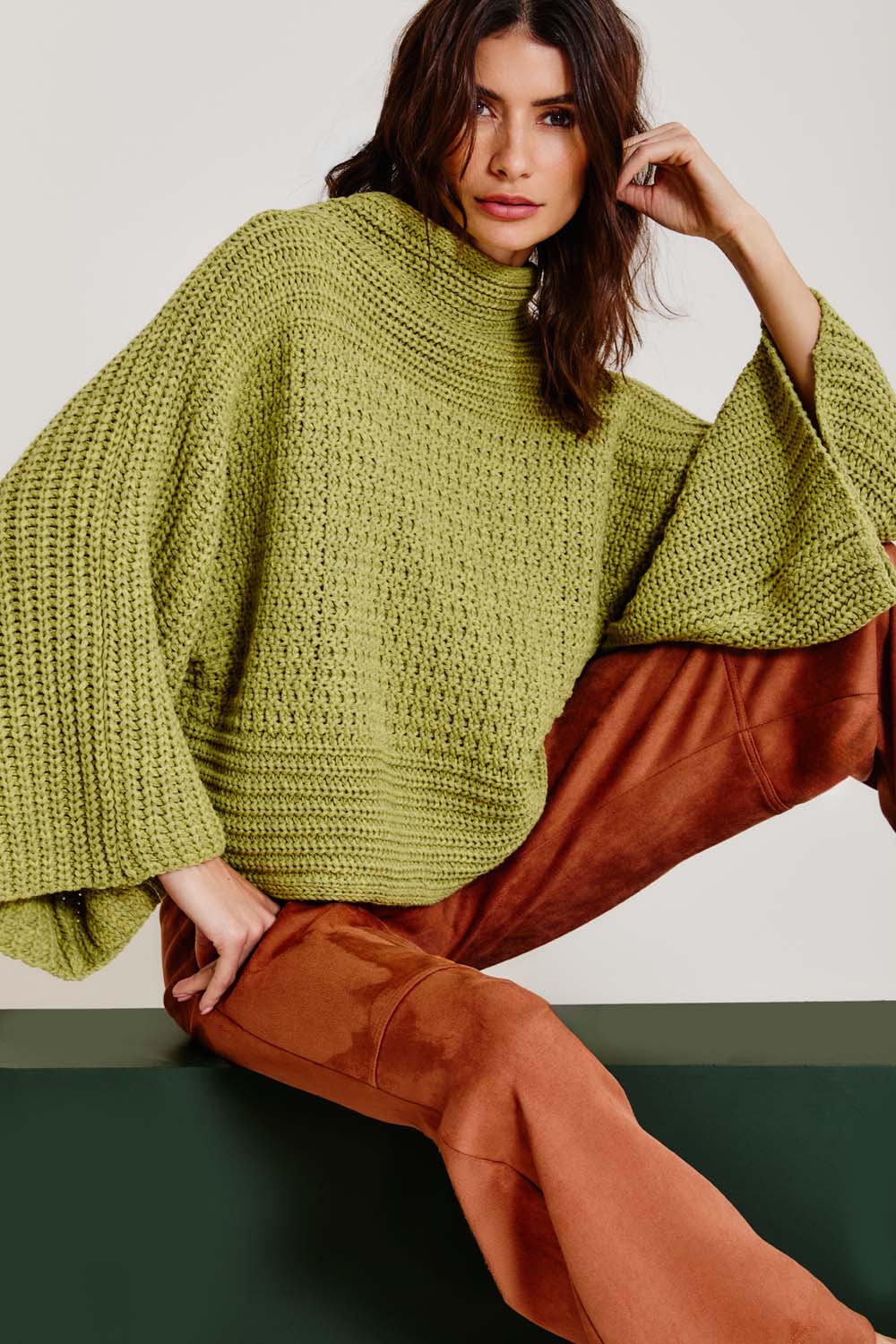 Pull Tricot Mix Pontos - Amarelo Creme