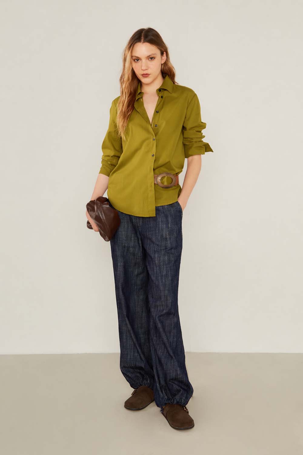 Camisa Casual Algodão - Verde Floresta