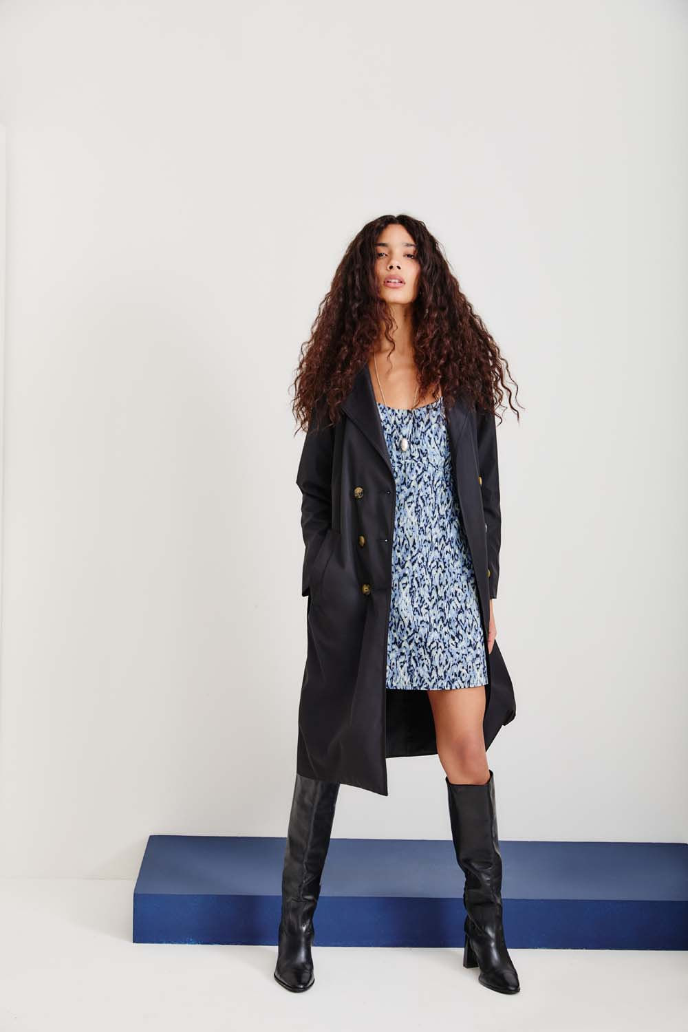 Vestido Curto Estampa Maju - Est Maju Azul