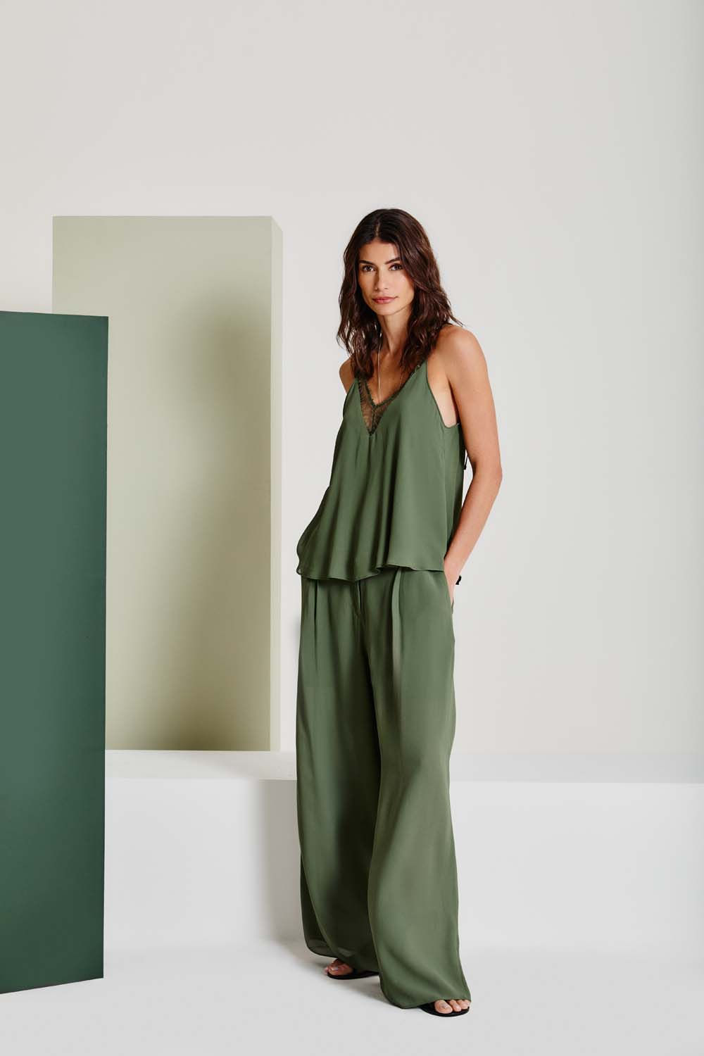 Pantalona Pregas - Verde Militar