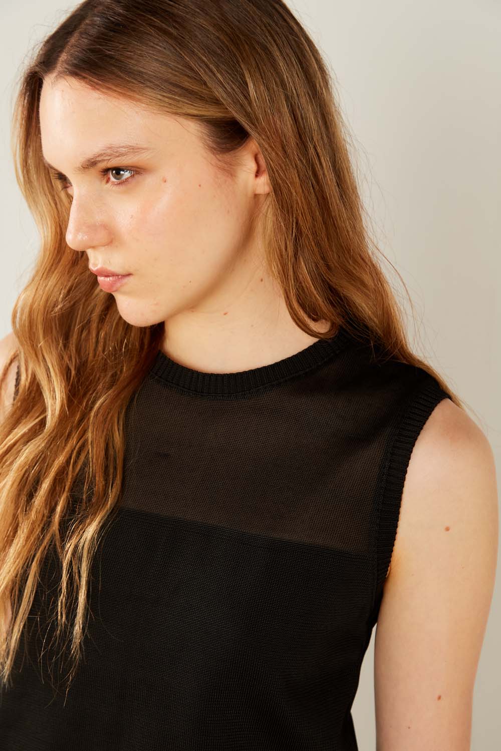 Regata Tricot Rayon - Preto